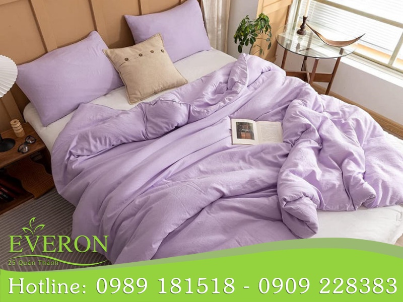 Các loại chăn ga gối đệm cưới màu tím được ưa chuộng nhất hiện nay