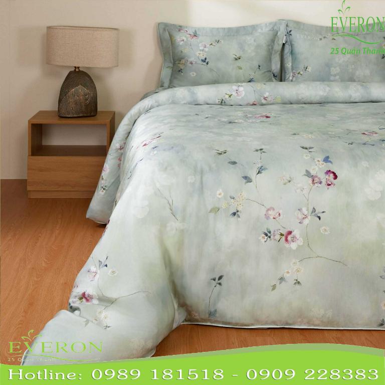 Bộ chăn ga m&ugrave;a h&egrave; Everon chất liệu tencel